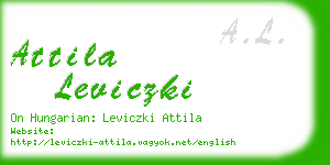 attila leviczki business card